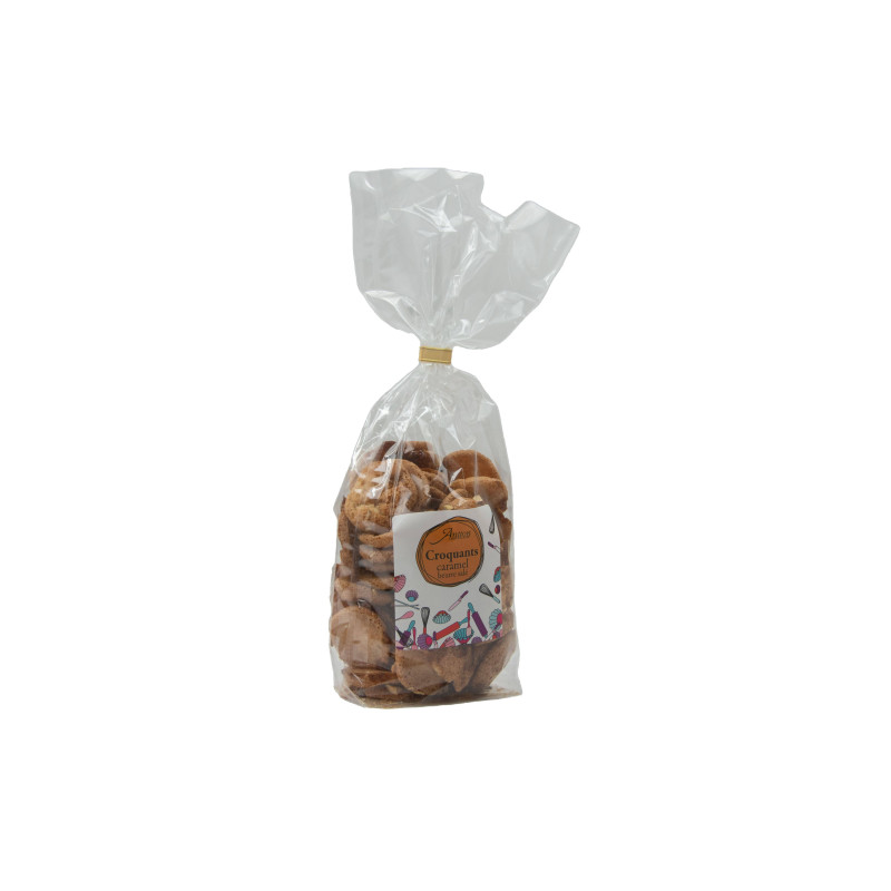 Sachet de biscuits craquants au caramel au beurre salé, 150g