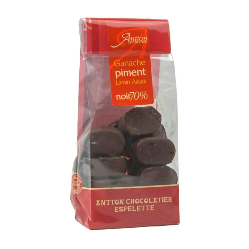 Ganache au chocolat Noir et au piment d'Espelette du Pays Basque