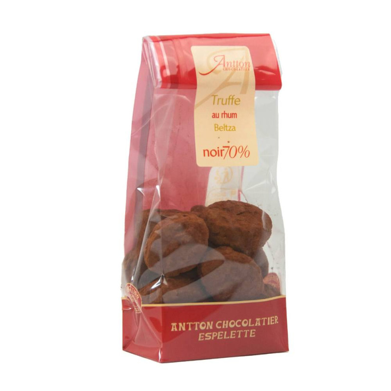 Truffe de Noël au chocolat Noir et rhum, du Pays Basque