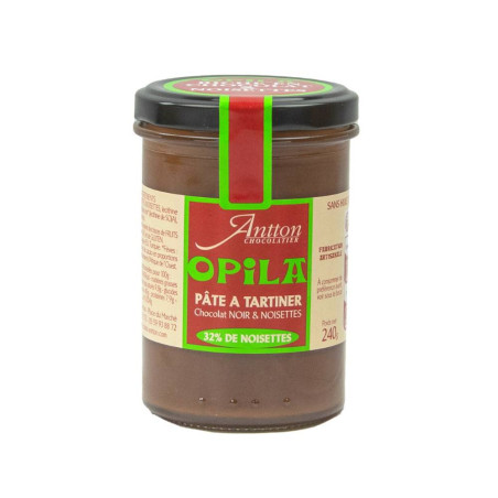 Pâte à tartiner au chocolat Noir et aux noisettes, du Pays Basque