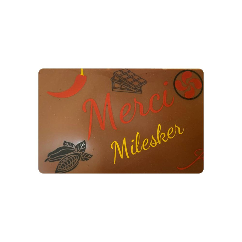 Mini tablette de chocolat Lait 34% cacao du Pays Basque