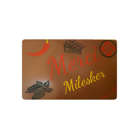 Mini tablette de chocolat Lait 34% cacao du Pays Basque
