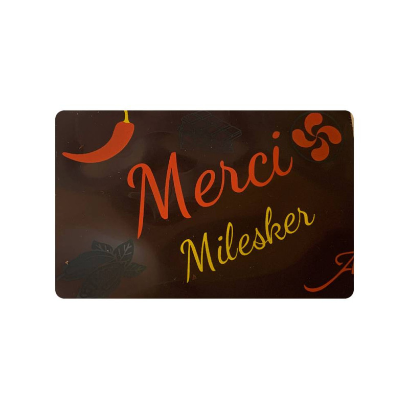 Mini tablette de chocolat Noir 70% cacao du Pays Basque