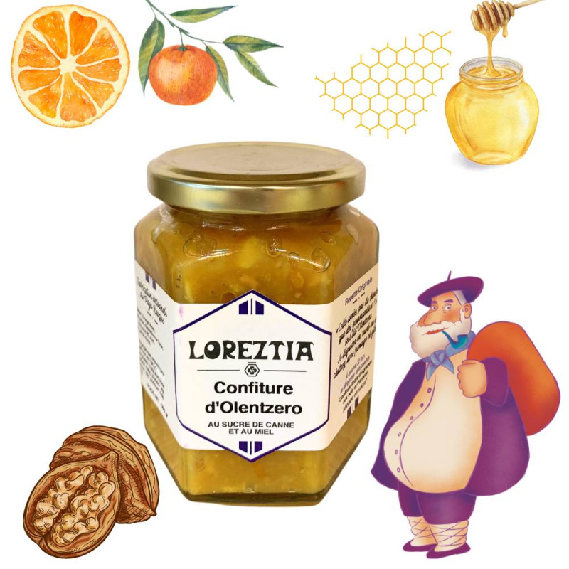 Pot de confiture de Noël Maison Loreztia Pays Basque
