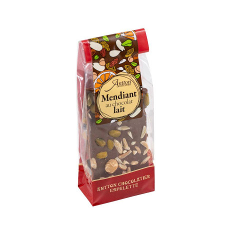 Mendiant au chocolat au Lait 33% de cacao du Pays Basque