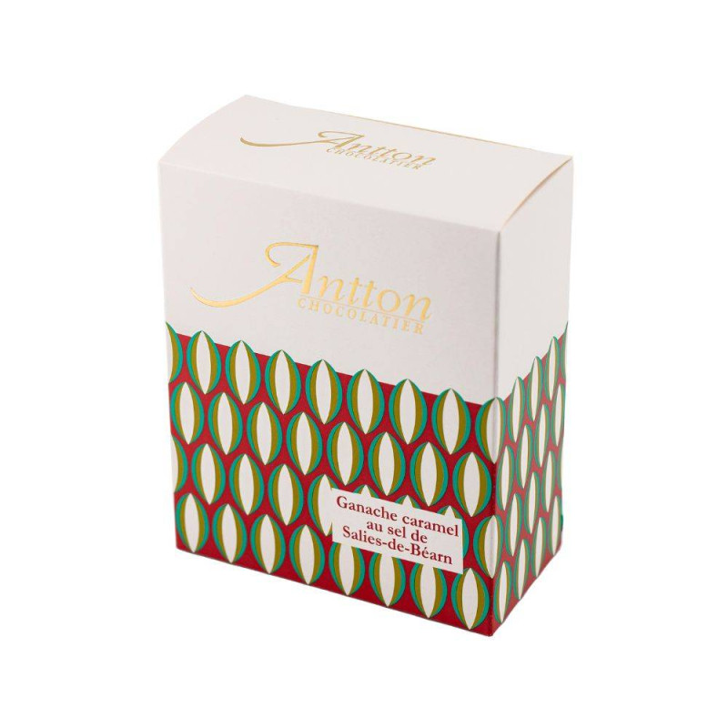 Boîte de ganache caramel chocolat Lait et sel de Salies de Béarn