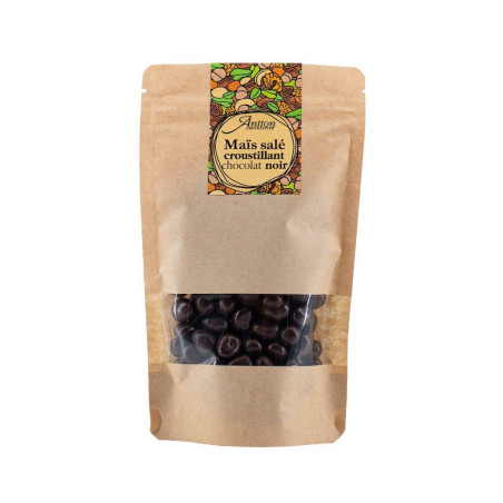 Maïs salé au chocolat Noir 70% de cacao du Pays Basque
