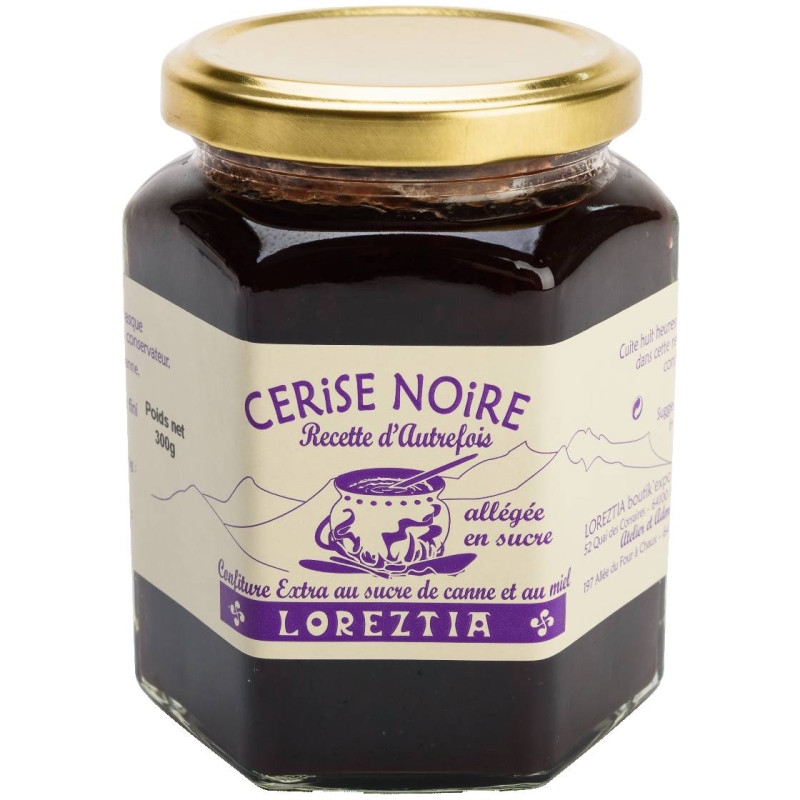 Pot de confiture à la Cerise Noire Maison Loreztia Pays Basque