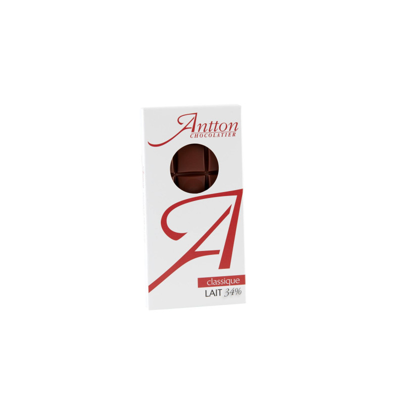Tablette de chocolat au Lait 34% de cacao du Pays Basque